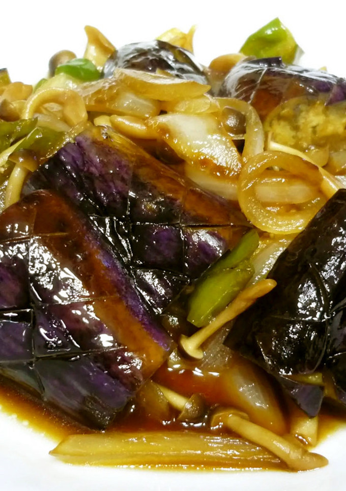 なすと玉ねぎとしめじのポン酢炒め-レシピのメイン写真