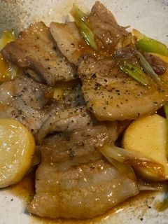 豚バラと長芋のにんにく醤油炒め-レシピのメイン写真