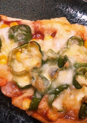 ナンでシーフードピザ♪-レシピのメイン写真