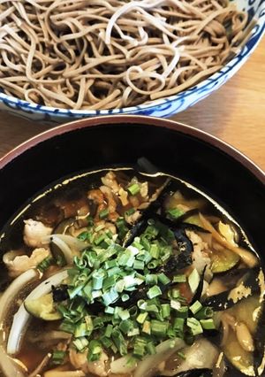 美味すぎる豚肉と茄子のつけ蕎麦-レシピのメイン写真