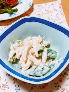 オクラと鶏ササミの胡麻マヨ和え-レシピのメイン写真
