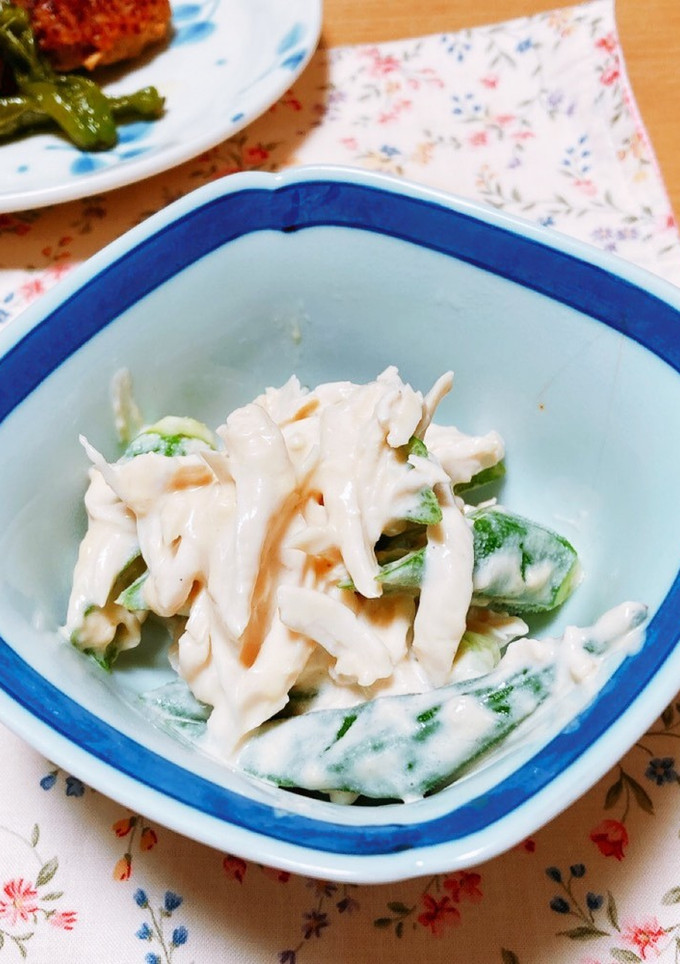 オクラと鶏ササミの胡麻マヨ和え-レシピのメイン写真
