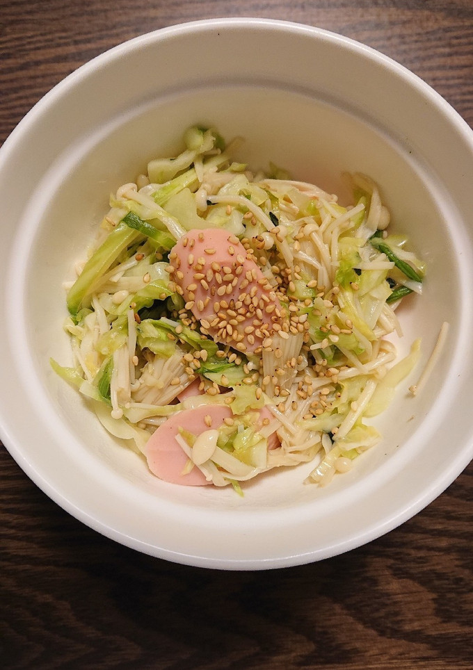 レンジで簡単！キャベツとえのきの和え物-レシピのメイン写真