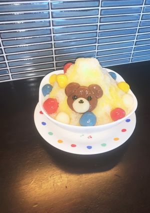 白玉団子のかき氷くまさんバージョン-レシピのメイン写真