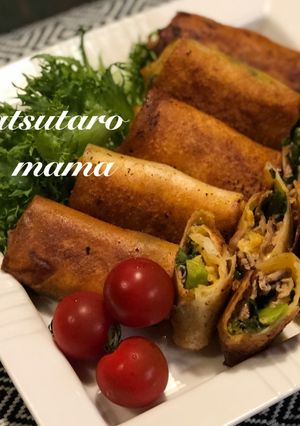 簡単♪レンチンで作る豚キムチの春巻き✨-レシピのメイン写真