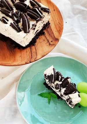 型不要！4つ材料で作るオレオチーズケーキ-レシピのメイン写真