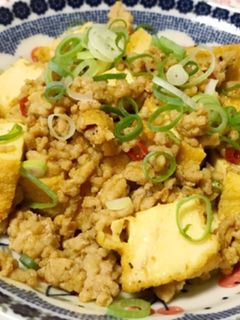 厚揚げとひき肉のカレー炒め-レシピのメイン写真