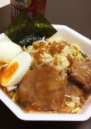カラメが絶品！カップ麺でラーメン二郎-レシピのメイン写真