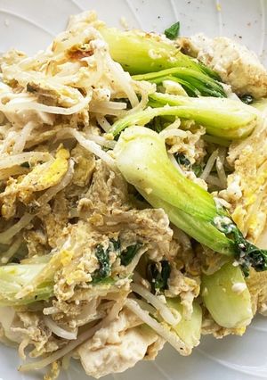 美味しい♡もやし青梗菜の豆腐チャンプルー-レシピのメイン写真