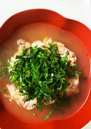 出汁をとった後の昆布と鰹節で煮た鶏肉-レシピのメイン写真