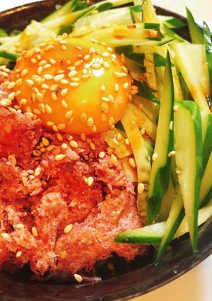 【簡単おつまみ】コンビーフのユッケ-レシピのメイン写真