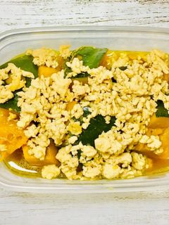 週末の作り置きに!かぼちゃのそぼろ煮-レシピのメイン写真