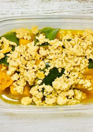 週末の作り置きに！かぼちゃのそぼろ煮-レシピのメイン写真