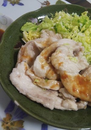 ヘルシーやわらか☆鶏むね肉の梅わさびドレ-レシピのメイン写真