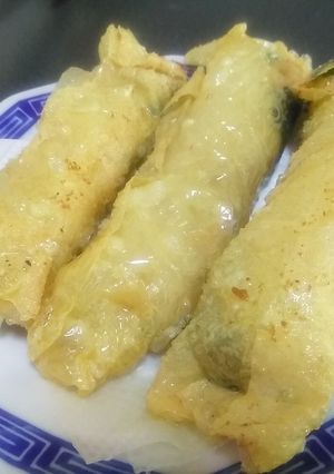 腐竹棒（湯葉のエビ春巻）腐竹菠菜蝦仁春巻-レシピのメイン写真