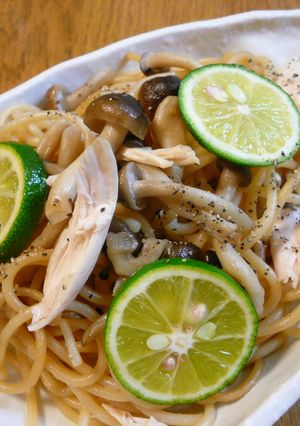 さっぱり和風☆すだちときのこの秋パスタ-レシピのメイン写真