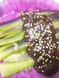 茹でなすの味噌がけ-レシピのメイン写真