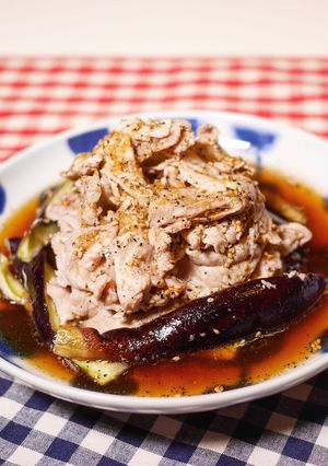 豚肉とナスのレンジ蒸し-レシピのメイン写真