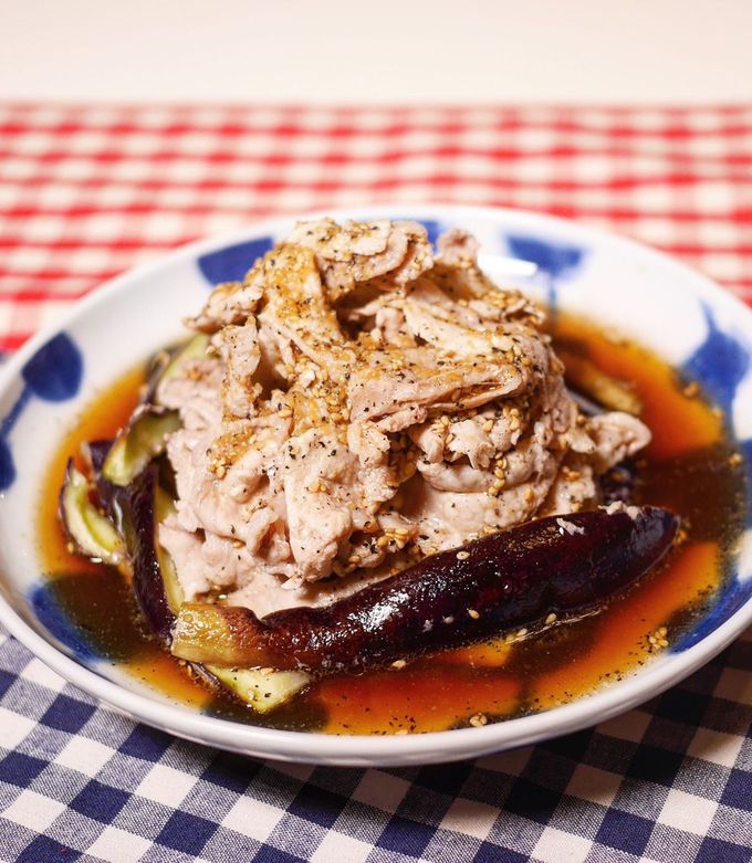 豚肉とナスのレンジ蒸し-レシピのメイン写真