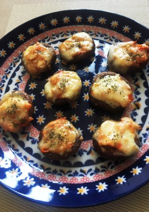 トースターで簡単♪椎茸キムチチーズ♡-レシピのメイン写真