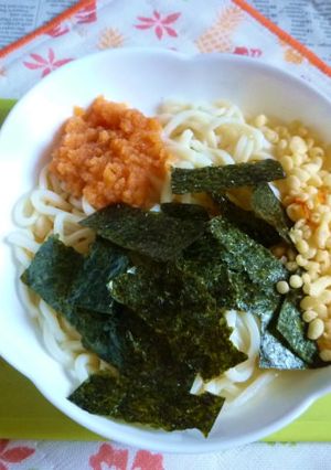 醤油うどん風冷やしうどん13~海苔&明太-レシピのメイン写真