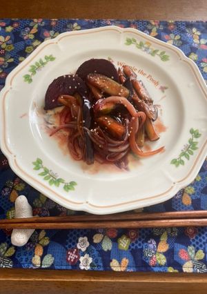 ビーツと茄子と玉ねぎ-レシピのメイン写真