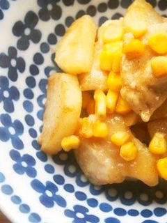 むね肉と長芋・コーンのオイスター炒め♪-レシピのメイン写真