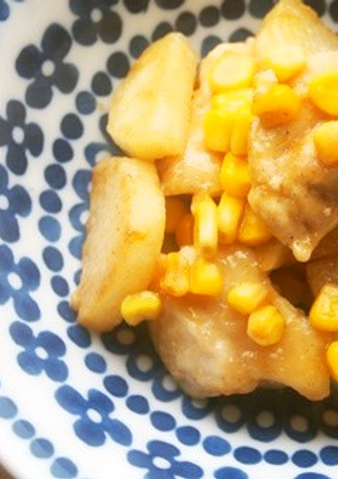 むね肉と長芋・コーンのオイスター炒め♪-レシピのメイン写真