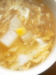 シャキシャキ長芋♪コーンの卵スープ♪-レシピのメイン写真