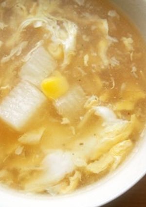 シャキシャキ長芋♪コーンの卵スープ♪-レシピのメイン写真
