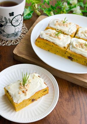 スパイス香るかぼちゃの米粉ケーキ♡-レシピのメイン写真