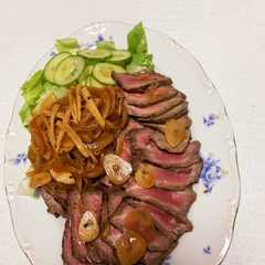 รูปของ 牛肉のスタミナ酢醤油漬け