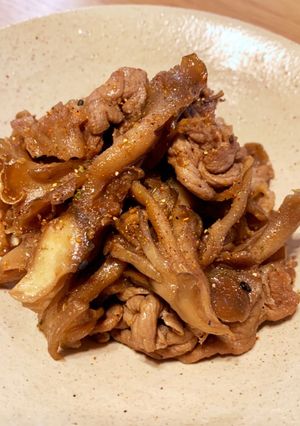 豚肉と舞茸 すき焼きのたれでしぐれ煮風-レシピのメイン写真