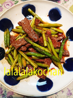グリーンアスパラと牛肉の簡単いため-レシピのメイン写真