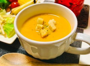 簡単家にあるもので作る・かぼちゃのスープ-レシピのメイン写真