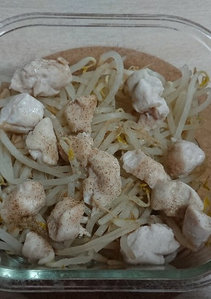 もやしとささみのレンジ蒸し-レシピのメイン写真