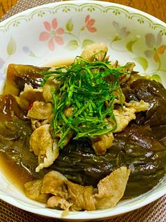 茄子と豚バラ肉の煮浸し-レシピのメイン写真