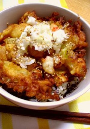 この味クセになる♪塩かき揚げ丼-レシピのメイン写真
