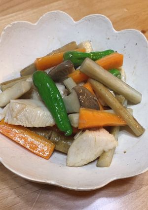 ぬか漬け鶏肉と旬野菜の炒め物-レシピのメイン写真