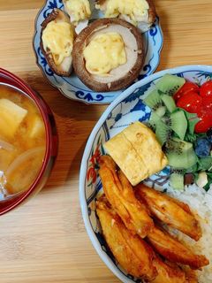手羽中のピリ辛炒め、ワンプレートごはん-レシピのメイン写真