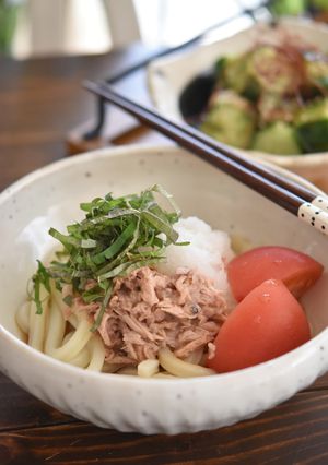ツナおろしのだし醤油冷やしうどん-レシピのメイン写真