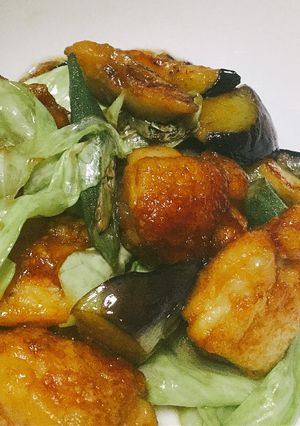 鶏モモとなすのオイスター炒め-レシピのメイン写真