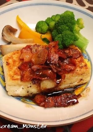 豆腐ステーキ カリカリベーコンのソース-レシピのメイン写真