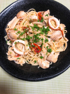 【夏バテにオススメ】アヒージョ風パスタ-レシピのメイン写真