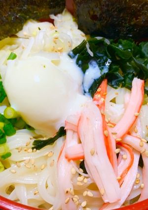 電子レンジで☆釜玉うどん-レシピのメイン写真