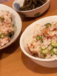 オクラと梅の混ぜご飯-レシピのメイン写真