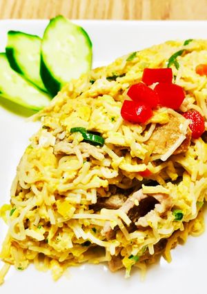 糖質オフ☆糖質0麺で玉子チャーハン風♪-レシピのメイン写真