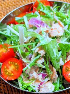 水菜とツナのサラダ-レシピのメイン写真