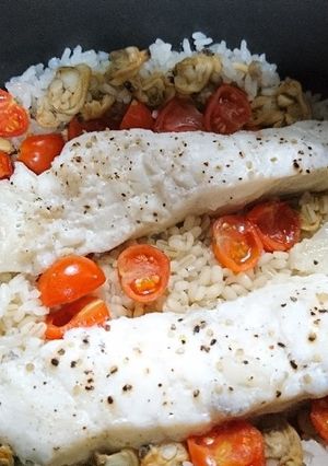炊飯器で簡単！アクアパッツァめし-レシピのメイン写真