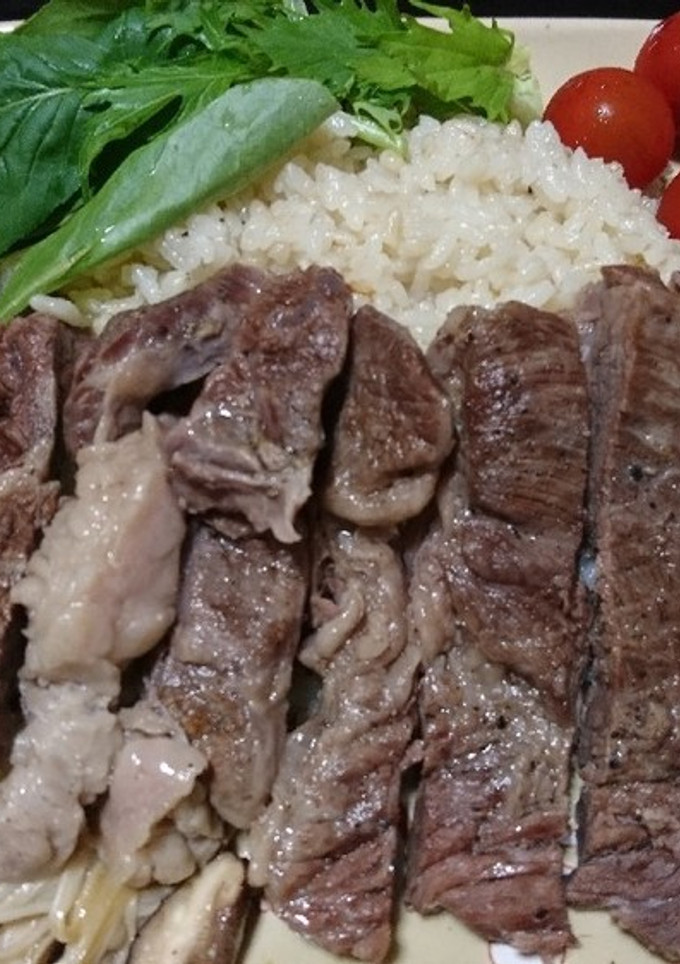 炊飯器で簡単！ステーキめし-レシピのメイン写真